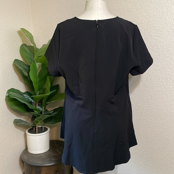 LANE Bryant black short sleeve peplum top - Picture 8 of 16